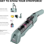 Shark StainForce Cordless Portable Spot, Stain, & Odor Remover System for Carpets, Area Rugs, Upholstery, Stairs, with Storag
