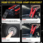Scatach 4000A Car Battery Jump Starter, 12V Jump Starter Battery Pack (up to 10.0L Gasoline and 8.0L Diesel Engine),