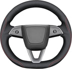 MEWANT DIY Stitching Steering Wheel Cover Wrap for Tesla Model 3 Highland 2023-2025/Model Y 2025 Highland for Tesla Model 3/Model Y Accessories(3D Style)