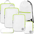 Extra Large Compression Packing Cube 6 Piece Set for Travel and Check Luggage by TRIPPED Travel Gear