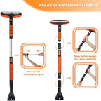 KeFanta Snow Removal Brush and Ice Scrapers for Car Windshield, 3 in 1 Heavy Duty 42'' Extendable Broom for SUV and Truck Window, Automotive Winter Accessories