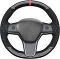 MEWANT Hand Stitched Steering Wheel Cover for Tesla Model 3 2017-2023 / Model Y 2020-2023 for Tesla Model 3/Y Accessories