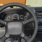 MEWANT Hand Sew Faux Leather Steering Wheel Cover for Chevy Silverado 1500 Astro Blazer C/K Kodiak S10 Suburban Tahoe