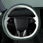 MEWANT DIY Stitching 3D Style Steering Wheel Cover Wrap for Tesla Model 3 Highland 2023-2025/Model Y 2025 Highland for Tesla Model 3/Model Y Accessories(3D Style)