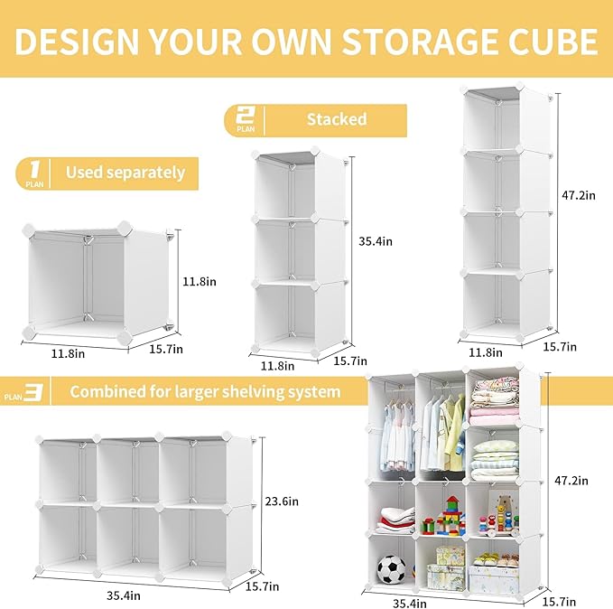 VIPZONE Baby Closet,Dresser, Kids Closet Organizers, Portable Kids Wardrobe for Closet, Bedroom, Nursery, Cubby, Cabinet, Clo