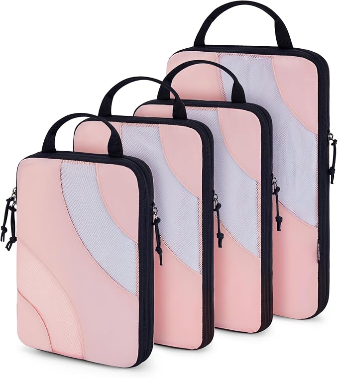BAGSMART Compression Packing Cubes, 6 Set/4 Set/2 Set Travel Packing Cubes for Carry on Suitcases, Compression Suitcase Organ