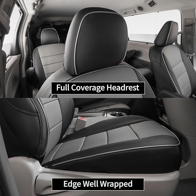 EKR Sienna Seat Covers for 2011-2020 Toyota Sienna LE,XLE, SE,XLE Premium 2nd Row 4/2/4 Split,8 Seats,Waterproof Car Seat Cov