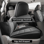 EKR Sienna Seat Covers for 2011-2020 Toyota Sienna XLE,Limited,Limited Premium,7 Seats,2nd Row Captain Seats W/Legrest,Seat C