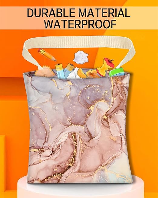 Car Garbage Can, Car Trash Bag, Car Garbage Bag, Hanging Car Trash Can for Car Accessories, Vehicle, Travelling, Camping, Cute Car Back Seat Organizer, Cute Pink Marble