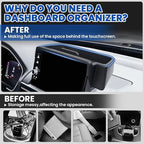 Autorder Center Console Dash Organizer for 2023-2026 Honda Pilot Accessories Dashboard Insert Tray with Cellphone Holder Storage Box with Anti-Slip Mat