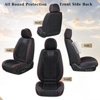 Coverado Front Seat Cover, Car Seat Cover Winter, 2PCS Car Seat Protector, Seat Covers for Cars, Breathable Faux Leather Car 