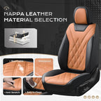 Coverado Car Seat Covers Full Set, Seat Covers for Cars, Front Seat Covers and Back Seat Cover Waterproof Leather Automotive 