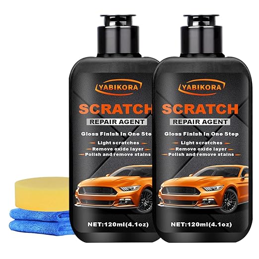 Car Paint Scratch Remover, Polishing Compound Kit Remove Scratches and Swirl Marks for Vehicles—Cars, Suvs, Rvs Trucks & Motors Restore Shiny -2026 Upgraded 4.1oz/120ml -2Set