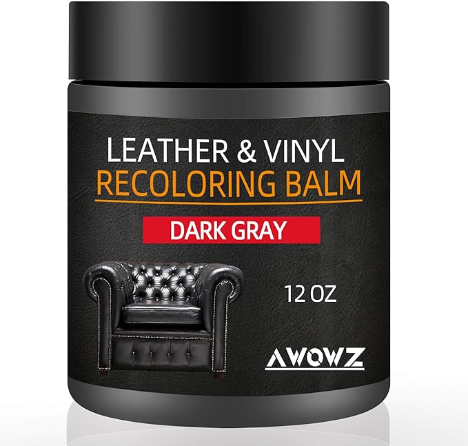 Leather Recoloring Balm - Scratch Repair & Color Restore Kit for Faded Leather, Leather Couch & Car Seats - 12OZ Leather Rest
