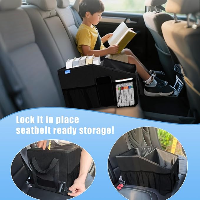 Car Organizer- Car Seat Organizer for Front Seat Back Seat Between Seats, Foldable Car Storage Organizer for Kids Adults with