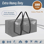6 Pack Extra Heavy Duty Large Moving Bags with Strong Zipper & Comfortable Handles, Sturdy & Durable Clothes Storage Bags Tot