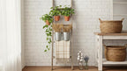 Rustic Revival | Barnwood Display Ladder – Farmhouse Decorative Ladder Made from Authentic Weathered Wood – Real Wood Leaning