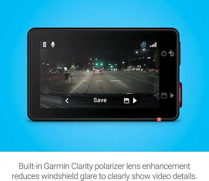 Garmin Dash Cam™ X310, Compact 4k Ultra HD Touchscreen Dash Cam with a 140-degree Field of View, Built in Clarity™ Polarizer,