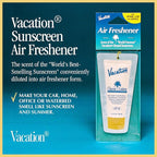 Vacation Hanging Air Freshener, Award-Winning Signature Sunscreen Scent, Deodorizer for Car, Home & Office (Pack of 3)