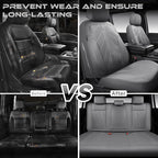 CAR PASS Waterproof Car seat Covers Full Sets Neoprene Wetsuit, All-Weather Non-Slip Durable, Universal Fit for SUV Sedans Tr