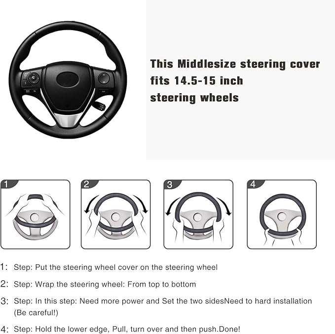 Flying Banner car Steering Wheel Cover Faux Leather Massage Universal fit 3D Honeycomb Hole Anti-Slip Sporty 15 Inches (Sliod