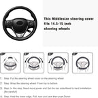 Flying Banner car Steering Wheel Cover Faux Leather Massage Universal fit 3D Honeycomb Hole Anti-Slip Sporty 15 Inches (Tan T