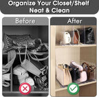 Purse Organizer for Closet, Clear Acrylic Clutch Bag Organizer, Adjustable Shelf Divider for Closet Organizers and Storage, D