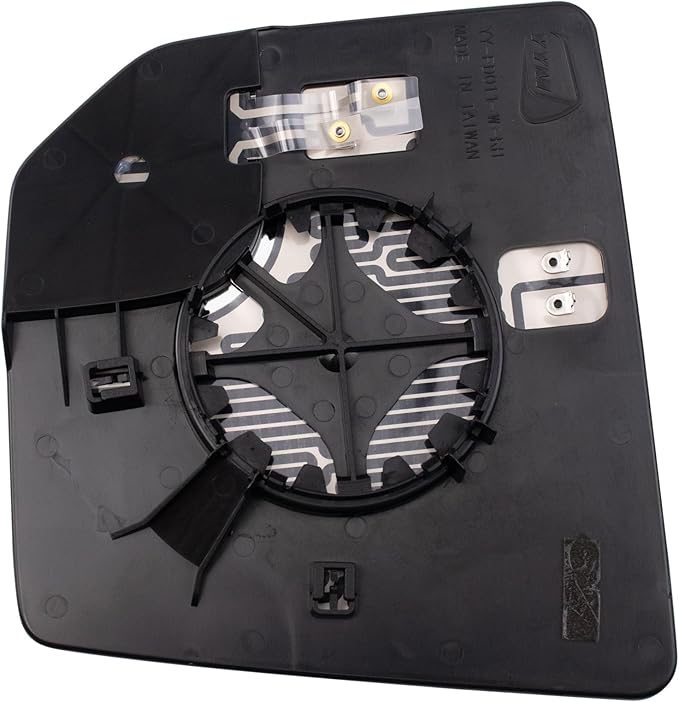 TRQ Passenger Side Mirror Glass Heated Convex Snap On Compatible with 2015-2020 Ford F-150 FO1325176