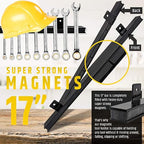 17" Heavy-Duty Magnetic Tool Holder (Upgraded Version) - Extremely Powerful Magnetic Pull Force to Hold Heavy Tools - Profess