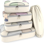 Shacke Packing Cubes for Travel 5 Set - Premium Luggage Organizer Bags - Versatile Travel Organizer for Women and Men - Optim