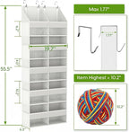 Unjumbly 5 Tiers Over The Door Hanging Yarn Storage Organizer, Large Capacity Behind the Door Storage, Hanging Door Organizer