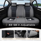 Coverado Car Seat Covers Full Set, Nappa Leather Seat Covers for Cars, Car Seat Protector Car Seat Cushion, Front and Back Se