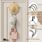 LINFIDITE 10 Pack Hat Rack Hanger Holder Organizer Closet Hanging Baseball Cap Display Storage Rack for Scarves Handbags Towe
