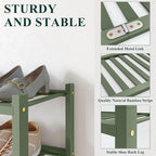 Smiry Bamboo Shoe Rack for Closet, 3 Tier Wooden Stackable Shoe Organizer, Free Standing Shoes Storage Shelf for Entryway, Fr