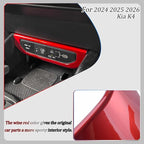 Center Console Switch Cover,for Kia K4 2024 2025 2026, Door Panel Cover,USB Panel Cover,Charging Port USB Hole Protective Cover - Wine Red Protective Accessories