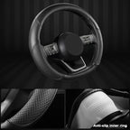GIANT PANDA D Shape Steering Wheel Cover for Nissan Rogue Kicks - Auto Car Steering Wheel Cover Customized for Nissan Altima 