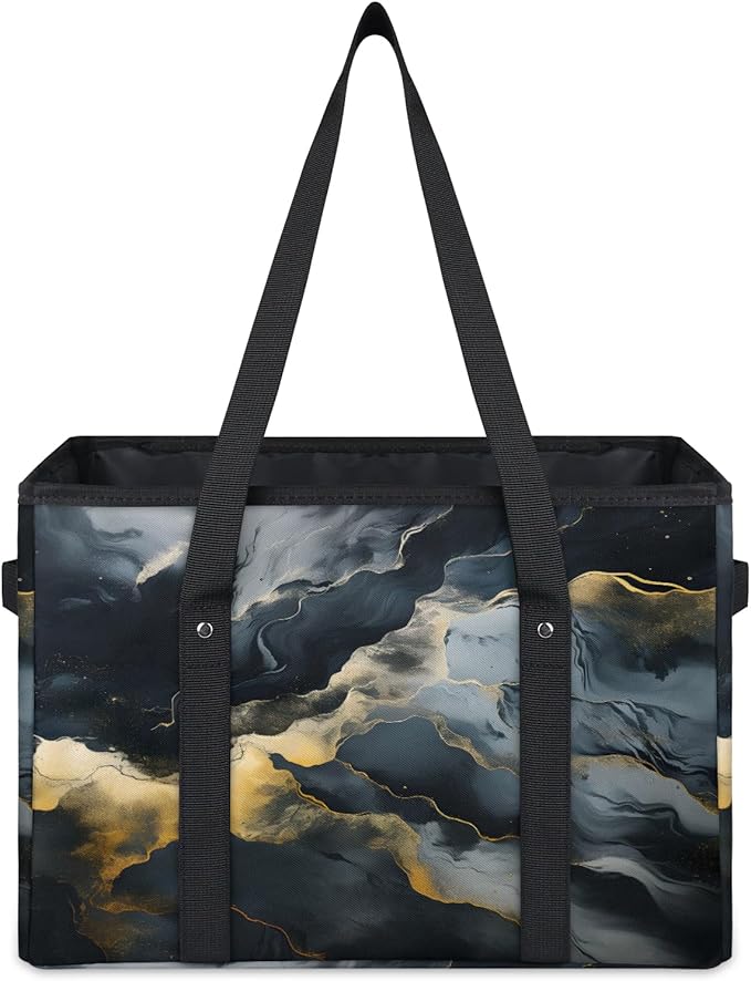 Reusable Grocery Bag Foldable Shopping Tote Bag with Handles Reusable Shopping Bags Large Kitchen Grocery Bags