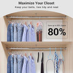 Belt Hanger Organizer for Closet: Ohuhu 12 Hooks Max 36 Belts Tie Rack Wooden Belt Holder for Storage 360 Degree Rotating Spa