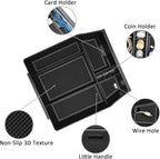 Center Console Organizer Tray for Ford F150 2021 2022 2023 2024 Accessories Interior Secondary Storage Armrest Box Insert Hidden Cubby Drawer (Full Console w/Bucket Seats ONLY) (Gray Trim)