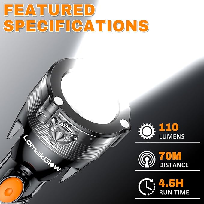 Multifunctional Car Safety Flashlight - Emergency Escape Tool with Window Breaker, Seatbelt Cutter, 3 Light Modes & Magnetic 