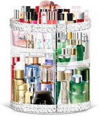 TiKenSo 360 Rotating Makeup Organizer, Cosmetics Organizer Makeup Spinning Organizer Clear 6 Adjustable Layers Large Capacity