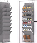 VERONLY Door Shoe Organizer, Over The Door Hanging Shoe Rack with Large Pockets, Space Saving Shoe Storage for Closet, Entryw