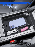 for Model 3 Center Console Organizer Armrest Tray Middle Storage Box Insert Container Durable ABS Plastic Accessories 2024 2025
