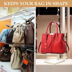 2Pcs Purse Display Stands, Height Adjustable10"-16"+14"-24", Acrylic Handbag Stands for Display, Clear Holder for Purse Eveni