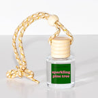 COOLGIRLCANDLES Sparkling Pine Tree Car Hanging Fragrance Oil Diffuser for Essential Oils, Automobile Aromatherapy, Long Last