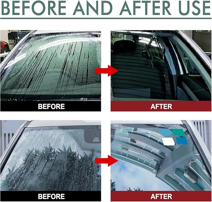 Car Glass Anti-Fog Hydrophobic Coating Spray, 3.38 FL OZ, Water Repellent, Self-Cleaning for Windshield and Mirrors