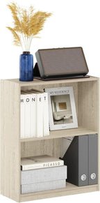 Furinno Gruen 2-Tier Open Shelf Bookcase, Metropolitan Pine