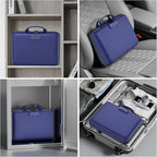 DocSafe Fireproof File Organizer with Lock, Hard-Shell Case Fireproof Document Box with 13 Pocket Accordion File Folder, Port