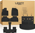 LASFIT Floor Mats & Backrest Mats & Cargo Mat for Kia Telluride 2025 2024 2023 2022 2021 2020, All Weather TPE Custom Fit Floor Liners with Full Set Car Mats & Trunk Mats Accessoires, Black