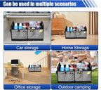 Car Trunk Organizer, Large Capacity Oxford Cloth Car Storage Box, Collapsible Multi-Compartment Organization Container,